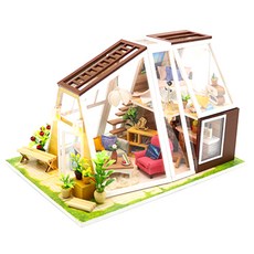 아디코 DIY 미니어처 하우스 오로라 오두막, 혼합 색상, 1개