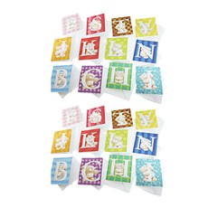 Hallmark 小熊字母迷你卡片 12款, 混合顏色, 2套
