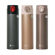 保溫瓶 3入組, 黑色，卡其色，咖啡色, 330毫升