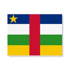 LITTLE HIKER NationalFlag 帆布畫框 NO174 中非共和國, 木質