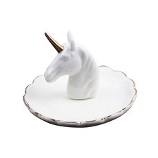 哈哈NET 獨角獸戒指裝飾室內托盤, 混合顏色