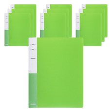 메디아 20포켓 클리어화일, 연두, 10개