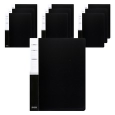 MEDIA 20口袋透明文件夾, 黑色, 10個