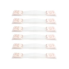 貓咪造型櫥櫃安全鎖帶, 粉色, 6入