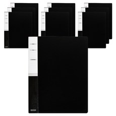 MEDIA 40頁透明文件夾, 黑色, 10個