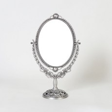 Credis 復古金屬立式梅花化妝鏡 小, 錫