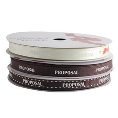 TOCTOC 週邊 PROPOSAL 印花包裝緞帶 3入組, NO4, 13.5m