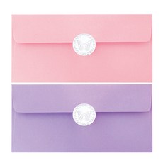 From&To 繽紛彩色現金信封 B110p 粉紅色 48入 + 紫色 48入 + 貼紙 96張, 混合顏色, 1套