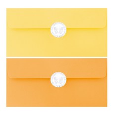 From&To 鮮豔色彩現金信封 B110p 淺黃色 48入 + 深黃色 48入 + 貼紙 96入, 混合顏色, 1套