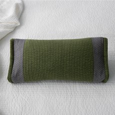 Bedding Line粗布大長方形蕎麥枕頭, 綠色