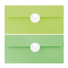 From&To Vivid Color 錢袋 B110p 嫩綠色 48張 + 淺綠色 48張 + 貼紙 96張, 混合顏色, 1套