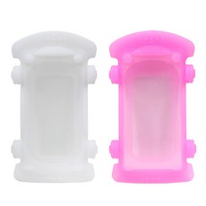 AGAFURA 遙控器殼造型固齒器 2入, 無奶嘴, 白色+粉色, 1組