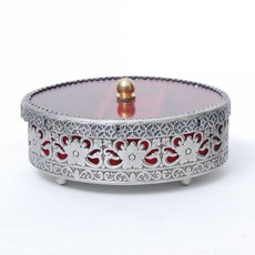 Aterina 梅花橢圓珠寶盒, 錫, 1個