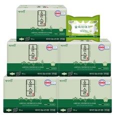 YEJIMIIN 玥之美人 漢方蝶翼衛生棉 中型 16片入 5包+Think Green維繹絲衛生棉 中型 2片入組, 1組