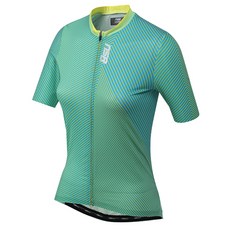 NSR 여성용 릿지 숏 슬리브 저지, CYAN, 1개