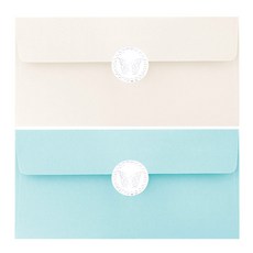 From&To 繽紛色彩現金信封 B110p 天空藍 48入 + 白色 48入 + 貼紙 96張, 混合顏色, 1套