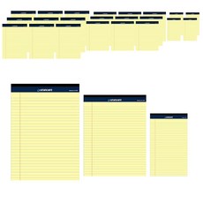 標準辦公包標準法律墊混合A4 50張 10本+B5 10本+MINI 50張 5本, 1套, 黃色