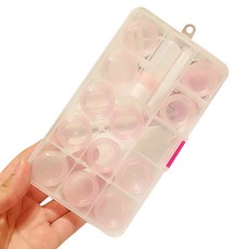 알럽뷰 대용량 렌즈 6쌍 케이스 보관함, 핑크, 1개