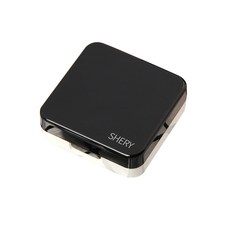 샤이니 정사각 렌즈케이스, 블랙, 1개