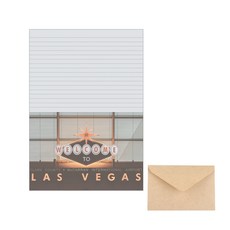 365天設計信紙組 信紙20p + 信封10p, 拉斯維加斯, 1套