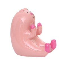 미니띠네 휴대폰 거치대 겸용 돼지 저금통, 혼합 색상, 1개