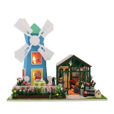 아트조이 DIY 미니어처 하우스 Amsterdam Windmill Flower House, 혼합 색상, 1개