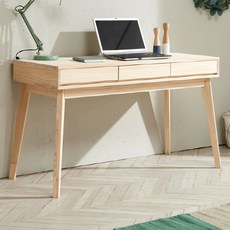 즐거운가구 뉴 심플라인 원목 서랍 테이블 1200