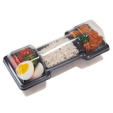 투고팩 귀여운 어린이 3칸 도시락세트 S3P, 1개입, 50세트