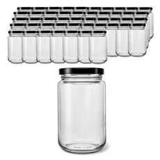 mir B直筒型 380 玻璃密封罐 SK380 350ml x 48入 + 收縮膜 48入 + PSP密封墊片 48入, 1個