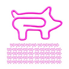 바이셀 사무용품 클립 핑크피그, 50개입, 1개