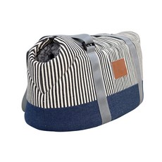 REDPUPPY 文森特寵物斜背包, 條紋藍色