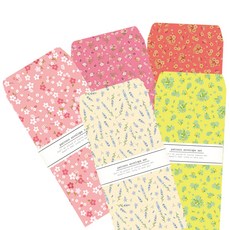 From&To 花朵零用錢信封 B501 象牙白 25入 + 粉紅色 25入 + 深粉紅色 25入 + 朱紅色 25入 + 黃色 25入, 混合顏色, 1套