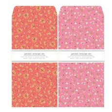 From&To 花朵零用錢信封 B501 深粉紅色 65張 + 緋紅色 65張, 混合顏色, 1套