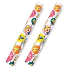 투영디자인 뽀로로포장지 중 37.5 x 1800 cm, 실버, 2개입