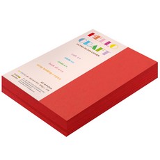 paperculture 厚雙面卡紙 彩虹卡 No.29 紅色, A5, 180張