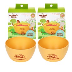 MOTHER'S CORN 孩童碗, 黃色, 2個