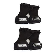 TROVIS 4指健身手套2入組 TG5050, 黑色的
