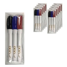 Boa白板筆 替換型 3種, 黑色、藍色、紅色, 10套