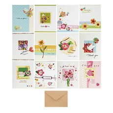 From&To T5027 感謝賀卡 12 種卡片 36p + 信封 36p, 混色, 1套