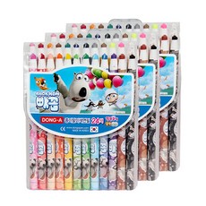 DONG-A Peekkom 紙捲彩色鉛筆 3p, 24 種顏色