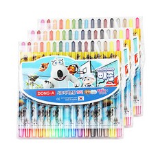 DONG-A 旋轉彩色蠟筆 3入, 16色