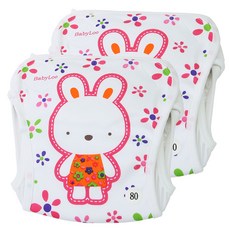 베이비베어 토토 기저귀커버 80, 2개, 화이트