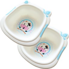 하늬통상 젖소 세숫대야, 블루, 2개입
