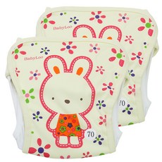 베이비베어 토토 기저귀커버 70, 2개, 옐로우