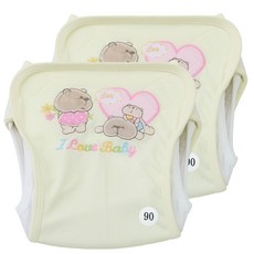 베이비베어 곰세마리 기저귀커버 90, 옐로우, 2개