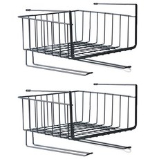 Block Mart廚房置物架兼用多功能掛勾 2入, 黑色