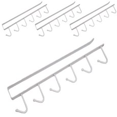 Block Mart廚房簡約杯架烹飪器具多功能掛勾, 白色的, 4件