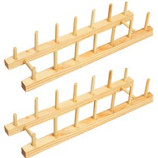 Block Mart原木盤子花盤子收納架 杯花 7格 2個, 混色