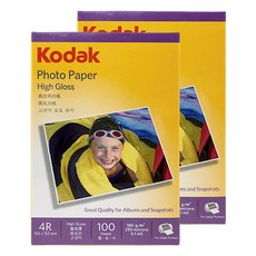 KODAK 柯達 高光相紙 100p, 4R, 2件