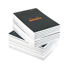 RHODIA 帶襯裡的記事本 No 11 A7, 黑色的, 20件